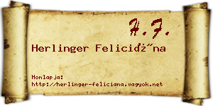 Herlinger Feliciána névjegykártya
